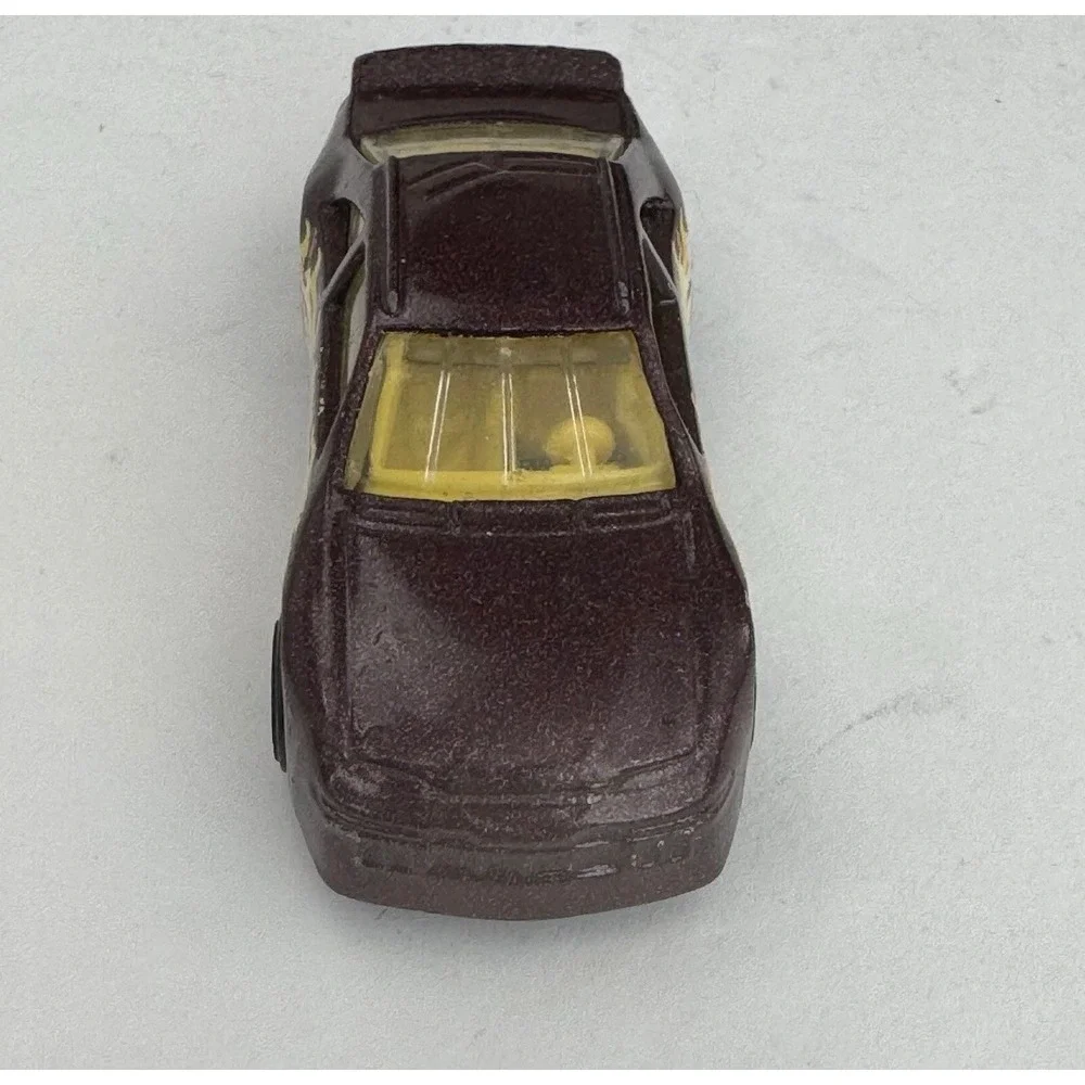 Hot Wheels 1996 T Bird Stock Car Burgundy with Side Flames Diecast Racing Toy